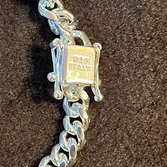 Solid Italian Silver Miami Cuban Bracelet 7.5”, 5MM, 14.2g With Box Lock - Picture 3 of 15